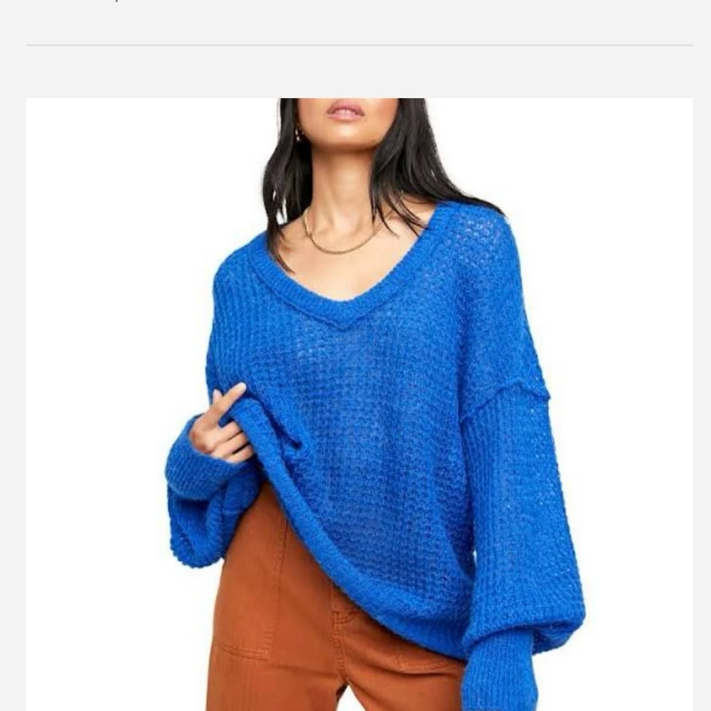 Free People Lulu oversized v neck sweater XS